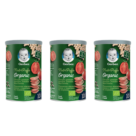 GERBER ORGANIC Chrupki Pomidor Marchewka 3x35g