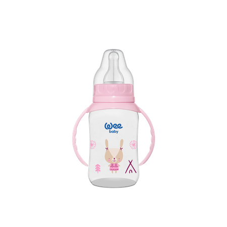 WEE BABY Butelka do karmienia PP 150ml 6m+ róż