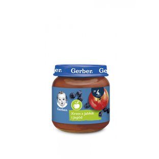 GERBER Krem z jabłek i jagód 125 G