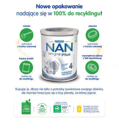 NAN OPTIPRO PLUS 4 PUSZKA 800g