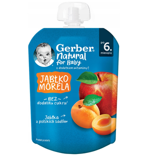 GERBER Natural Mus jabłko.morela. 80g