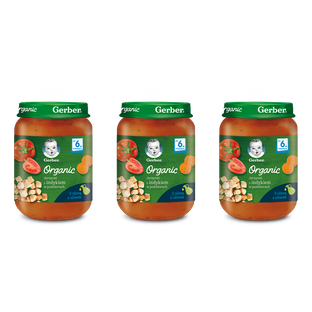 GERBER Organic sł ziemniaki z warzyw i kurcz x 3 sztuk