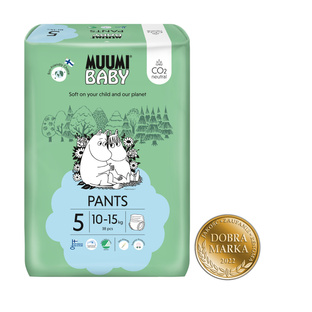 MUUMI Pieluchomajtki + 5 MAXI 10-15 kg 38 szt EKO