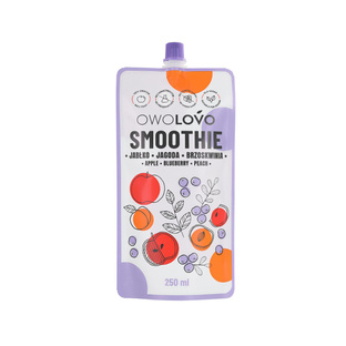 OWOLOVO Smoothie jabłko jagoda brzoskwinia. 250ml