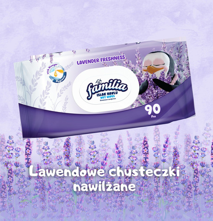 FAMILIA Chusteczki nawilżane Lawenda 90 szt