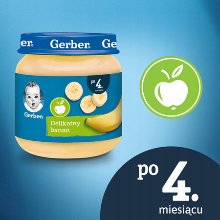 GERBER Delikatny banan 125 G x 6 sztuk