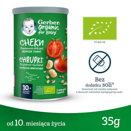 GERBER Organic Chrupki pomidor-marchewka 35g