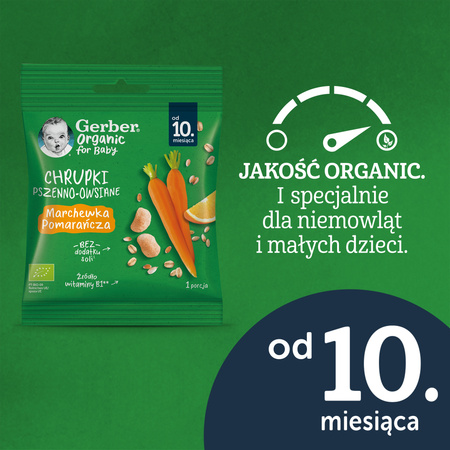 GERBER Organic Chrupki marchew. pomarańcza 7g