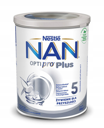 NESTLE NAN OPTIPRO PLUS 5 PRODUKT NA BAZIE MLEKA DLA MAŁYCH DZIECI 2 x 800G