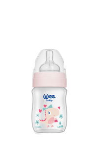 WEE BABY Butelka PP z szeroką szyjką 150ml róż