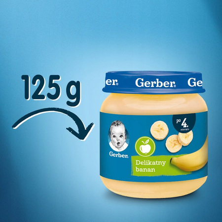 GERBER Delikatny banan 125 G x 6 sztuk