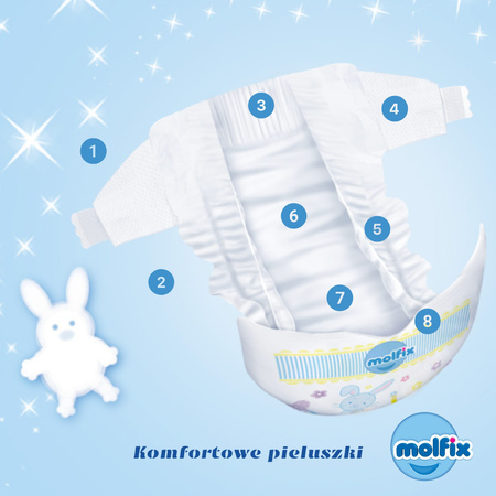 MOLFIX Pieluszki MINI 2 (3-6 kg) 68 szt. BIG