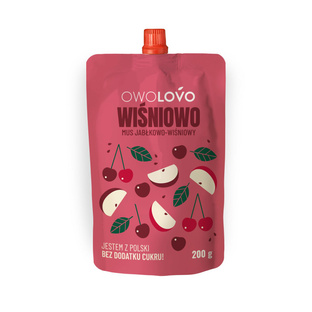 OWOLOVO Mus jabłkowo-wiśniowy 200g