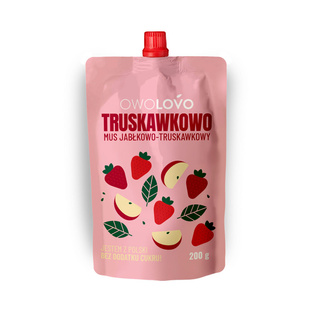 OWOLOVO Mus jabłkowo-truskawkowy 200g