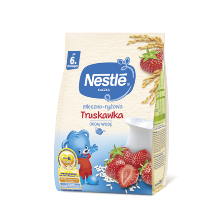 NESTLE Kaszka mleczno-ryżowa z truskawką. 230g