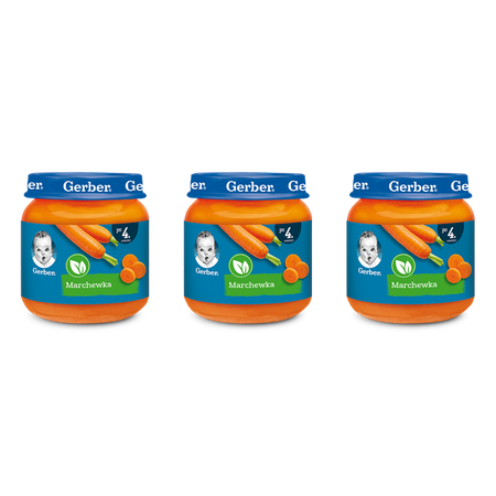 GERBER Obiadek marchewka 125 G x 3 sztuk