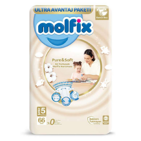 MOLFIX Pure&Soft Pieluszki JR 5 (11-18 kg) 66 szt.