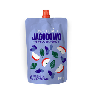 OWOLOVO Mus jabłkowo-jagodowy 200g