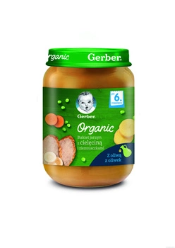 GERBER Organic Bukiet jarzyn z cielęciną. 190g