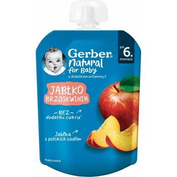 GERBER Natural Mus jabłko. brzoskwinia. 80g