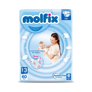 MOLFIX Pieluszki MIDI 3 (4-9 kg) 60 szt. BIG PACK