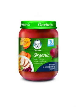 GERBER Organic Bataty z dynią i kurczakiem. 190g