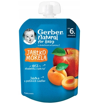 GERBER Natural Mus jabłko.morela. 80g