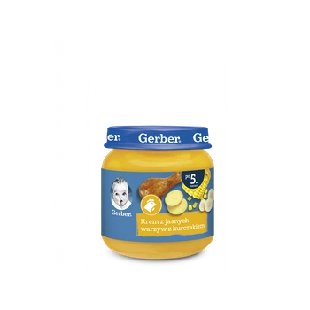 GERBER Krem z jasnych warzyw z kurczakiem 125 g