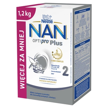 NAN OPTIPRO Plus 2 Mleko następne 1,2 kg (2 x 600 g)