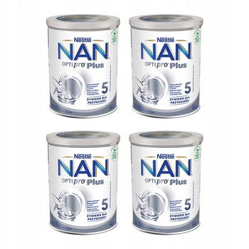 NESTLE NAN OPTIPRO PLUS 5 PRODUKT NA BAZIE MLEKA DLA MAŁYCH DZIECI 4 x 800G