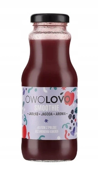 OWOLOVO Smoothie Jabłko jagoda aronia 250ml