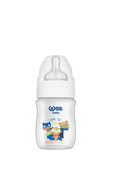 WEE BABY Butelka PP z szeroką szyjką 150ml biały